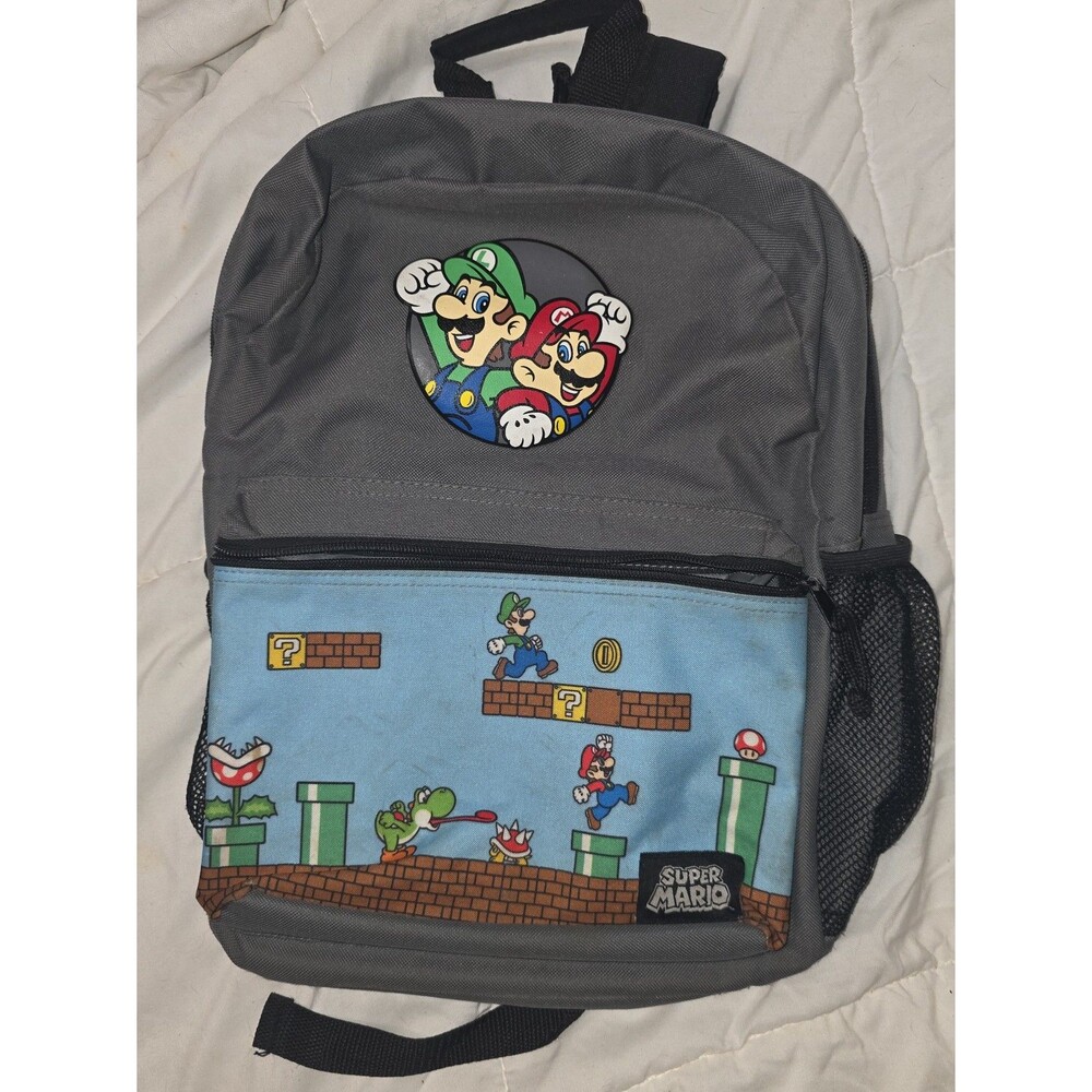 Nintendo super Mario Brothers Mario and Luigi full size backpack bookbag purse!